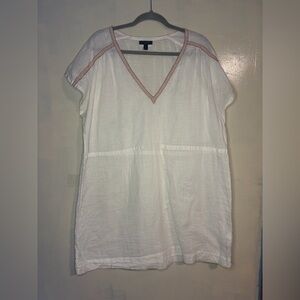 J.Crew women’s cover up sheer cotton linen size XL coastal beachy